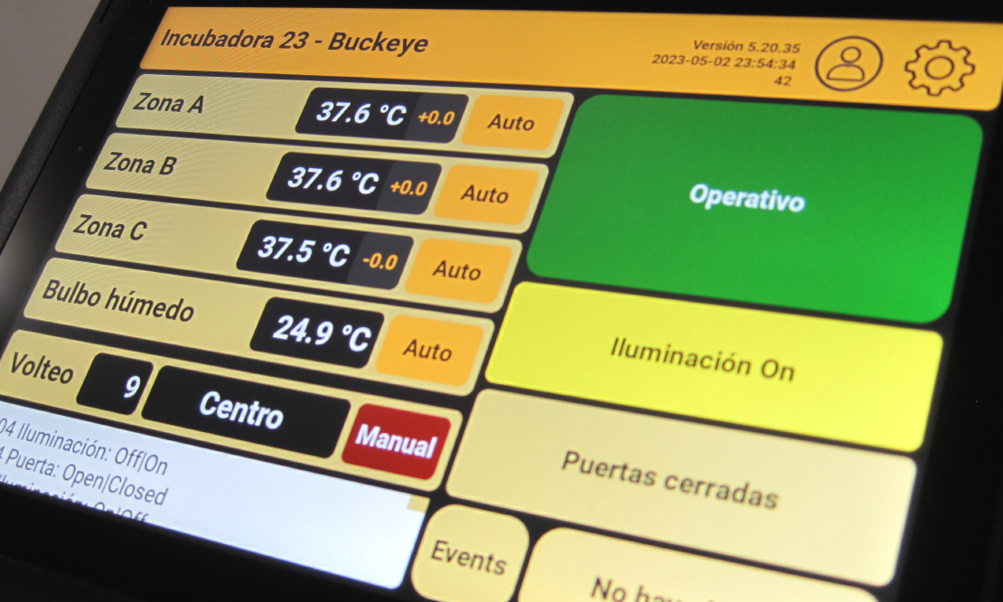 HMI for incubators
